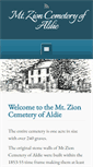 Mobile Screenshot of mtzioncemeteryofaldie.com